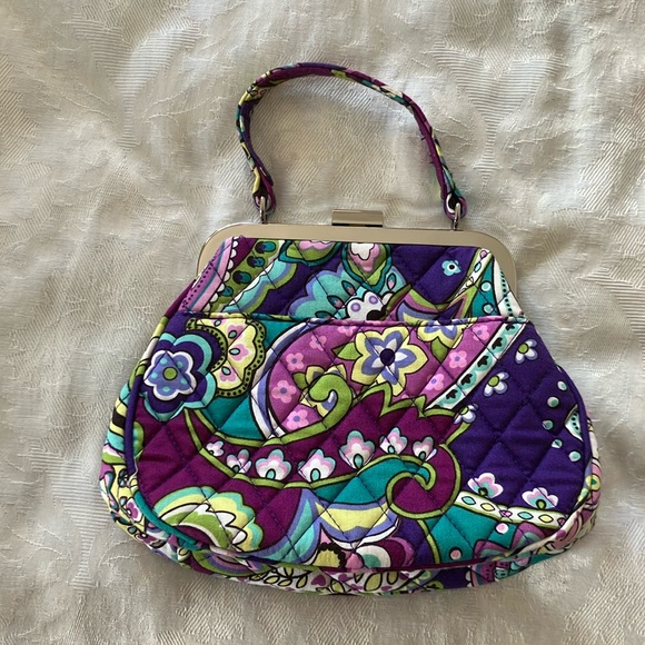 Vera Bradley Handbags - Vera Bradley Lola Mini Frame Heather Handbag EUC